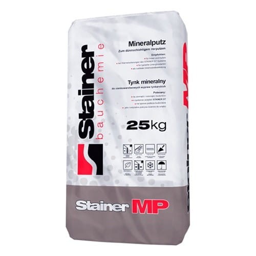 STAINER TYNK MINERALNY BIAŁY 2,0MM BARANEK 25KG 48SZT/PAL